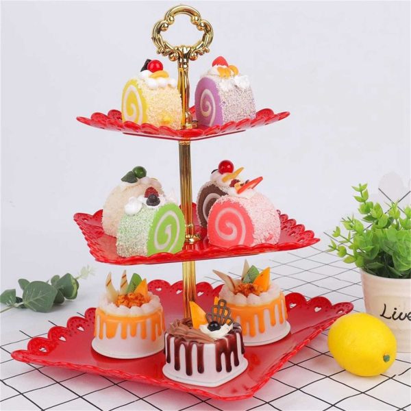ginee_20251117180205048_4948046630.jpg TaffHOME Rak Kue Susun 3 Tingkat Detachable Plate Cake Stand Display - MG-3