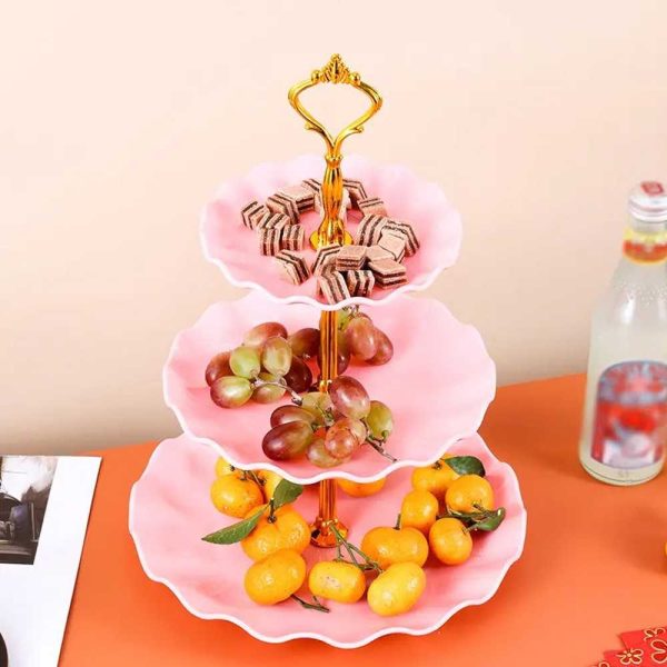 ginee_20251117180303834_5254891438.jpg TaffHOME Rak Kue Susun 3 Tingkat Detachable Plate Cake Stand Display - MB-3