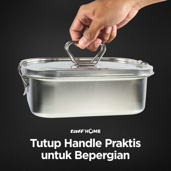 ginee_20251117180843186_5366602506.jpg TaffHOME Kotak Makan Lunch Box Stainless Steel 304 2L - HS233