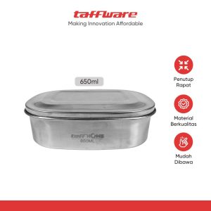 ginee_20251117180954307_4690929194.jpg TaffHOME Kotak Makan Lunch Box Stainless Steel 410 650ml - HS410