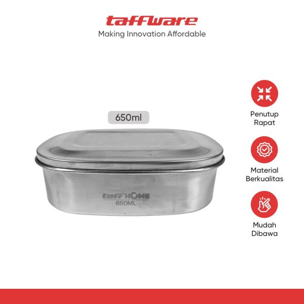 ginee_20251117180954307_4690929194.jpg TaffHOME Kotak Makan Lunch Box Stainless Steel 410 650ml - HS410