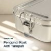 TaffHOME Kotak Makan Lunch Box Stainless Steel Single Layer 550ml - UP55