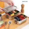 TaffHOME Kotak Makan Lunch Box Stainless Steel Single Layer 550ml - UP55