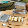 TaffHOME Kotak Makan Lunch Box Stainless Steel Single Layer 550ml - UP55