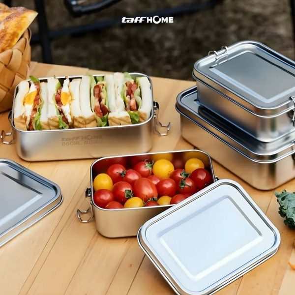 TaffHOME Kotak Makan Lunch Box Stainless Steel Single Layer 850ml - U-30