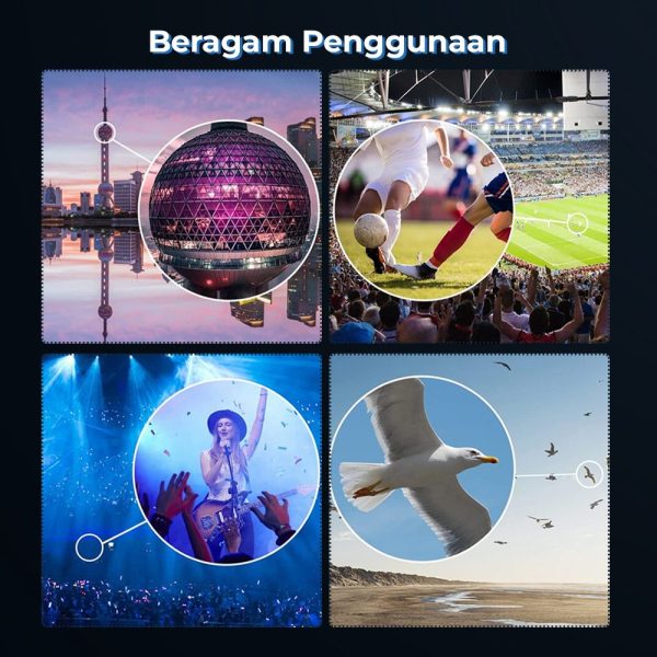 TaffSPORT Telescope Teropong Binoculars HD 30x60 126M/1000M