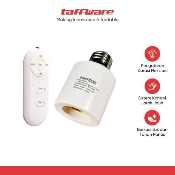 TaffLED Fitting Lampu Bohlam 40W E27 with Remote - YX-428A