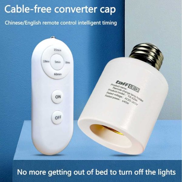 TaffLED Fitting Lampu Bohlam 40W E27 with Remote - YX-428A