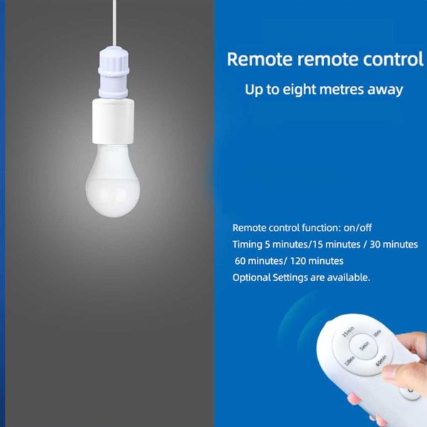 TaffLED Fitting Lampu Bohlam 40W E27 with Remote - YX-428A