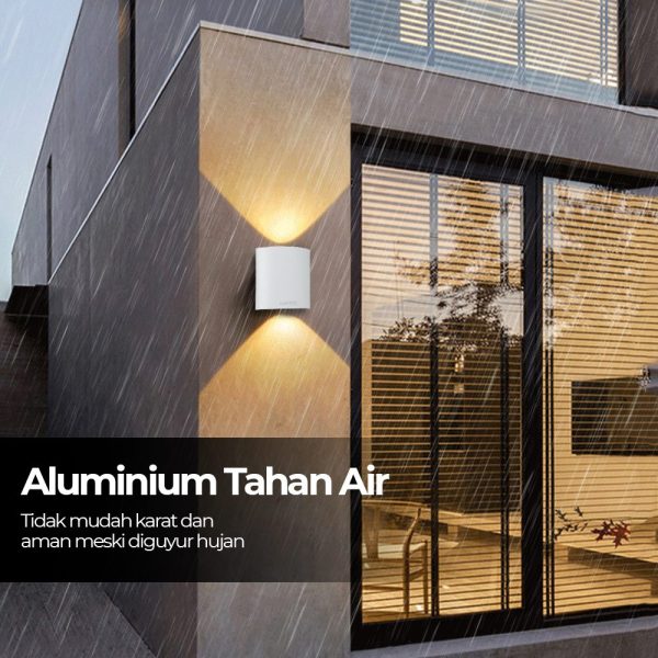ginee_20251117182736856_2341482348.jpg TaffLED Lampu Dinding Hias Outdoor Aluminium 2W 2 LED Warm White - RL-B15-2
