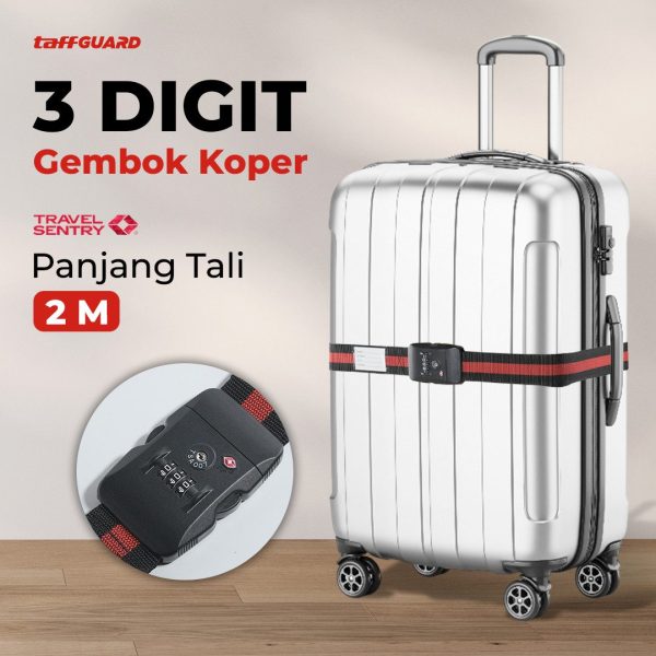 TaffGUARD Travel Luggage Lock Suitcase Belt Tali Koper Gembok TSA PIN - TSA-319