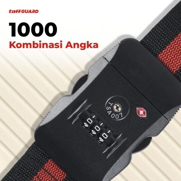 TaffGUARD Travel Luggage Lock Suitcase Belt Tali Koper Gembok TSA PIN - TSA-319