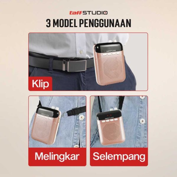 TaffSTUDIO Speaker Pinggang Microphone Bluetooth Amplifier Wireless - S26