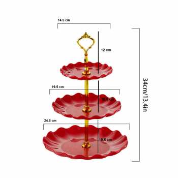taffhome-rak-kue-susun-3-tingkat-detachable-plate-cake-stand-display-mb-3 TaffHOME Rak Kue Susun 3 Tingkat Detachable Plate Cake Stand Display - MB-3