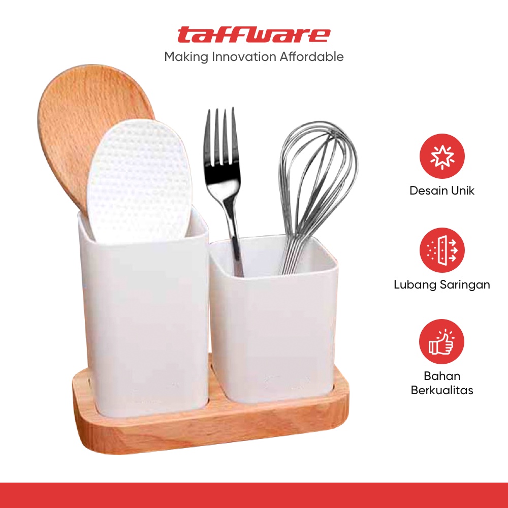 TaffHOME Rak Organizer Dapur Tempat Sendok Garpu Kitchen Storage 2 Box - LL251