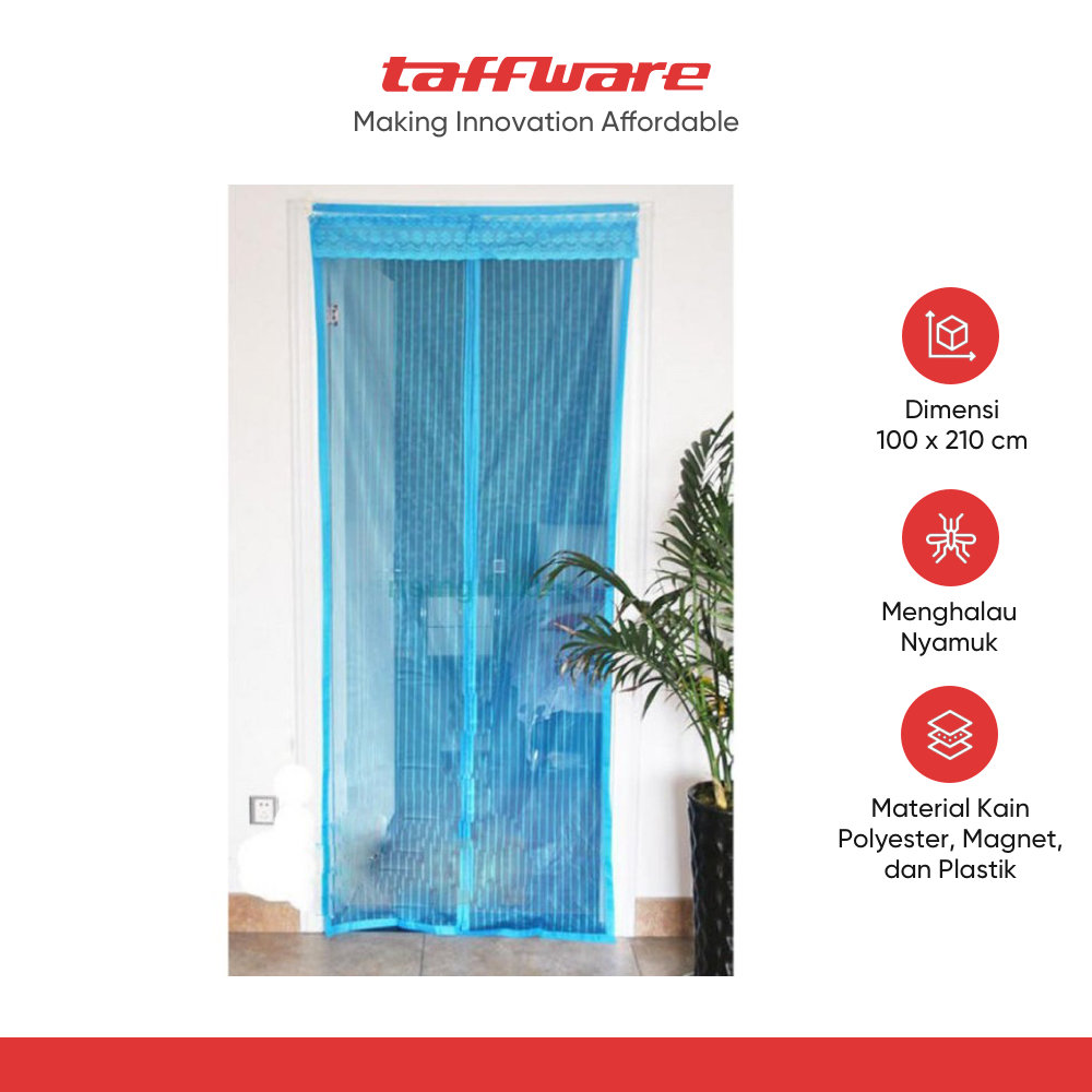 TaffHOME Tirai Pintu Jaring Magnetik Anti Nyamuk Mesh Net - LL23800