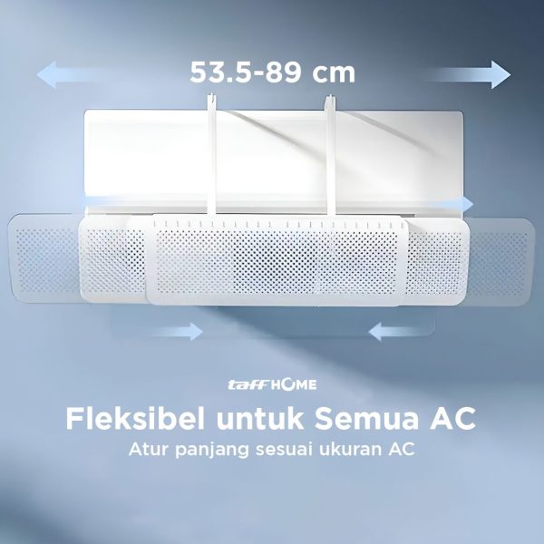 TaffHOME Cover Angin AC Retractable Three Board Windshield Deflector - HZ74