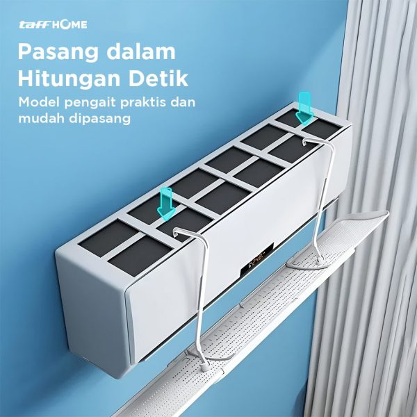 TaffHOME Cover Angin AC Retractable Three Board Windshield Deflector - HZ74