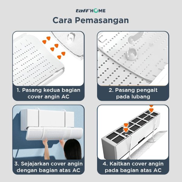 TaffHOME Cover Angin AC Retractable Three Board Windshield Deflector - HZ74