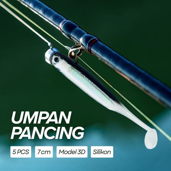 ginee_20251201121018441_5647467504.jpg TaffSPORT Umpan Pancing Ikan Rainbow Soft Lure Bait 7cm 5 PCS - TY-BA58
