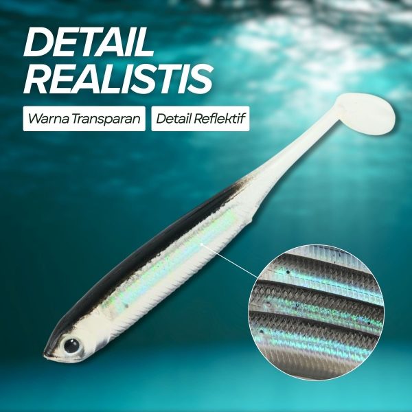 ginee_20251201121018476_6944118342.jpg TaffSPORT Umpan Pancing Ikan Rainbow Soft Lure Bait 7cm 5 PCS - TY-BA58