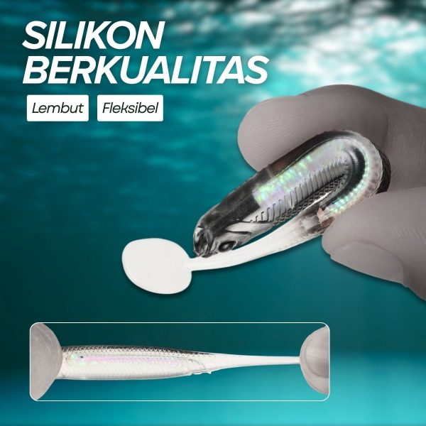 ginee_20251201121018548_5643093807.jpg TaffSPORT Umpan Pancing Ikan Rainbow Soft Lure Bait 7cm 5 PCS - TY-BA58