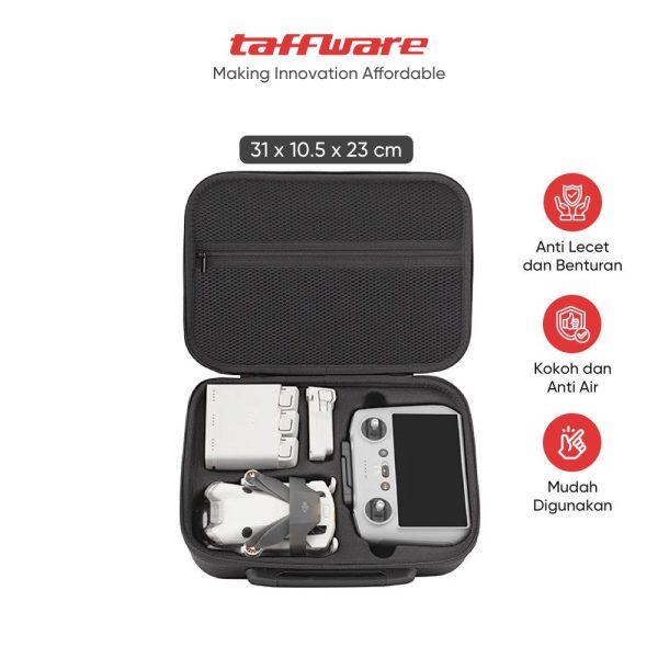 TaffGUARD Tas Drone Hard Shell Protective Storage Bag DJI Mini 4 Pro - XJI31
