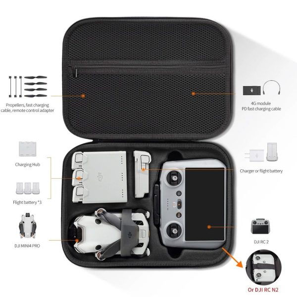 TaffGUARD Tas Drone Hard Shell Protective Storage Bag DJI Mini 4 Pro - XJI31