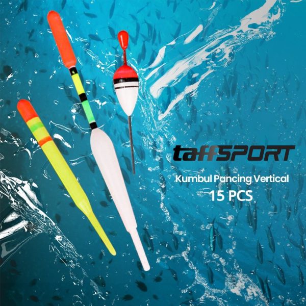 ginee_20251201121241484_3369886319.jpg TaffSPORT Kumbul Pancing Vertical Fishing Floats Bait 15 PCS - P0015
