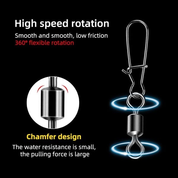 ginee_20251201121350086_2328468794.jpg TaffSPORT Konektor Kail Pancing Snap Swivel Fishing Hook 26mm 10 PCS - S20