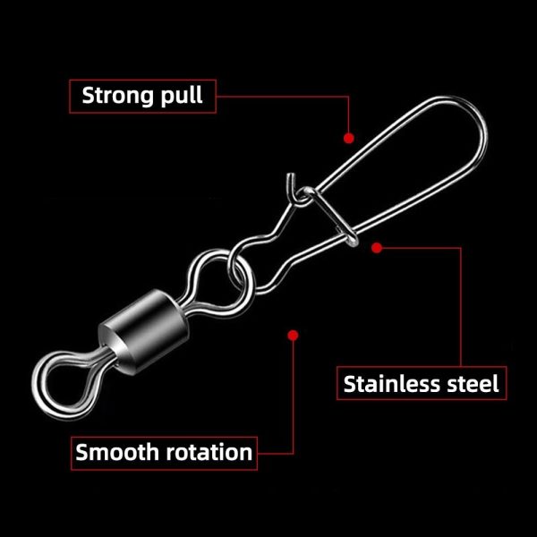 ginee_20251201121350177_1999497634.jpg TaffSPORT Konektor Kail Pancing Snap Swivel Fishing Hook 26mm 10 PCS - S20