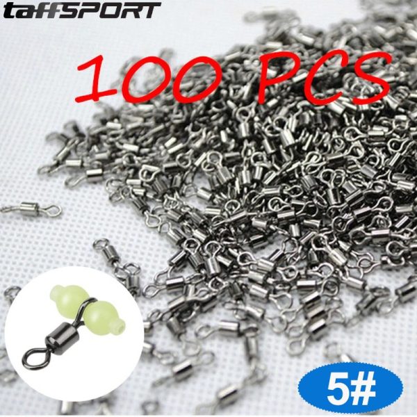 TaffSPORT Konektor Umpan Kail Pancing Stainless Steel 5# 100 PCS - JYJ05