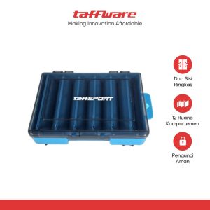 ginee_20251201121433594_0401173709.jpg TaffSPORT Kotak Perkakas Kail Pancing Tackle Box Double Side 12 Grid - YR-12