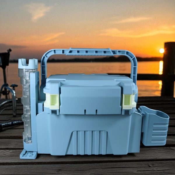 ginee_20251201121721204_4197325178.jpg TaffSPORT Kotak Perkakas Pancing Fishing Tackle Box with Rod Holder 6L - JF-30
