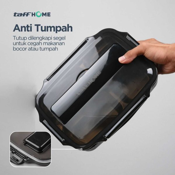 TaffHOME Kotak Makan Stainless Steel 304 Sealed Lunch Box 1.3L - U-4