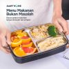 TaffHOME Kotak Makan Stainless Steel 304 Sealed Lunch Box 1.3L - U-4