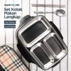 TaffHOME Kotak Makan Stainless Steel 304 Sealed Lunch Box 1.3L - U-4
