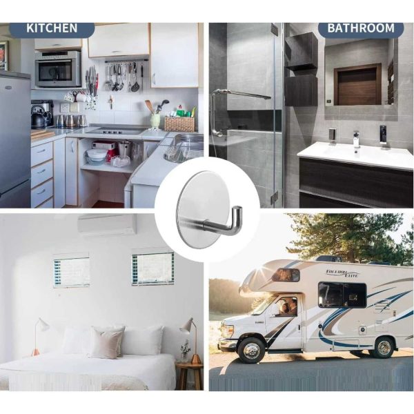 TaffHOME Gantungan Dinding Adhesive Hook Hanger Stainless Steel 1 PCS - V897