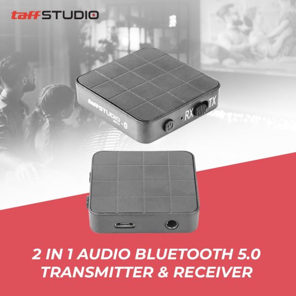 TaffSTUDIO 2 in 1 Audio Bluetooth 5.0 Transmitter & Receiver 3.5mm - KN321