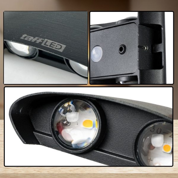 ginee_20251201124528206_4252493487.jpg TaffLED Lampu Dinding Hias Outdoor Aluminium 4W 4 LED Warm White - B053