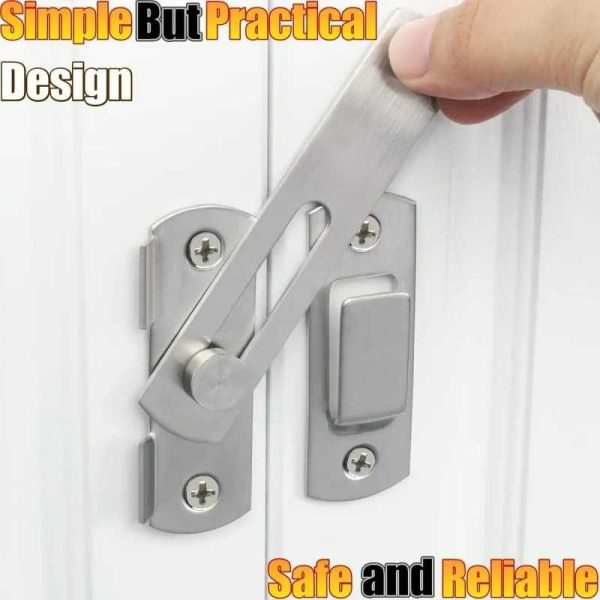 TaffHOME Grendel Kait Pintu Geser Kunci Sliding Door Latch Steel - B100