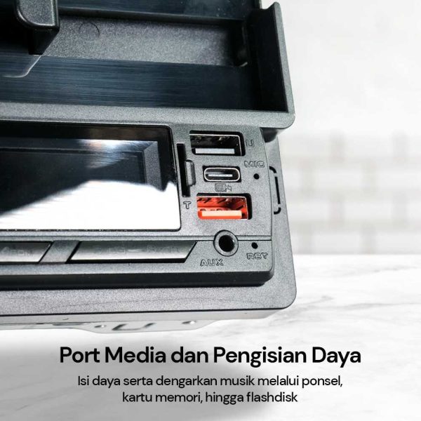 Taffware Tape Mobil MP3 Player Bluetooth USB ISO with Phone Holder - HL82