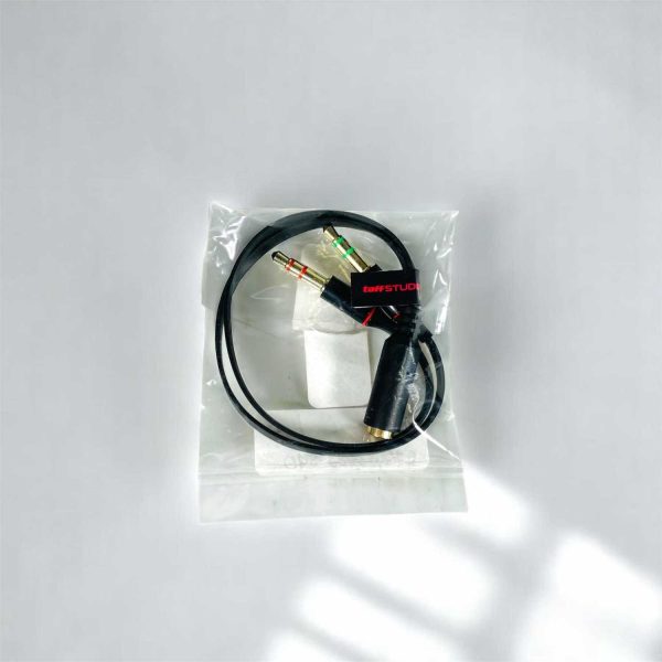 TaffSTUDIO Splitter Audio Jack Female ke Dual 3.5mm Male (Mic+Hear) - L43