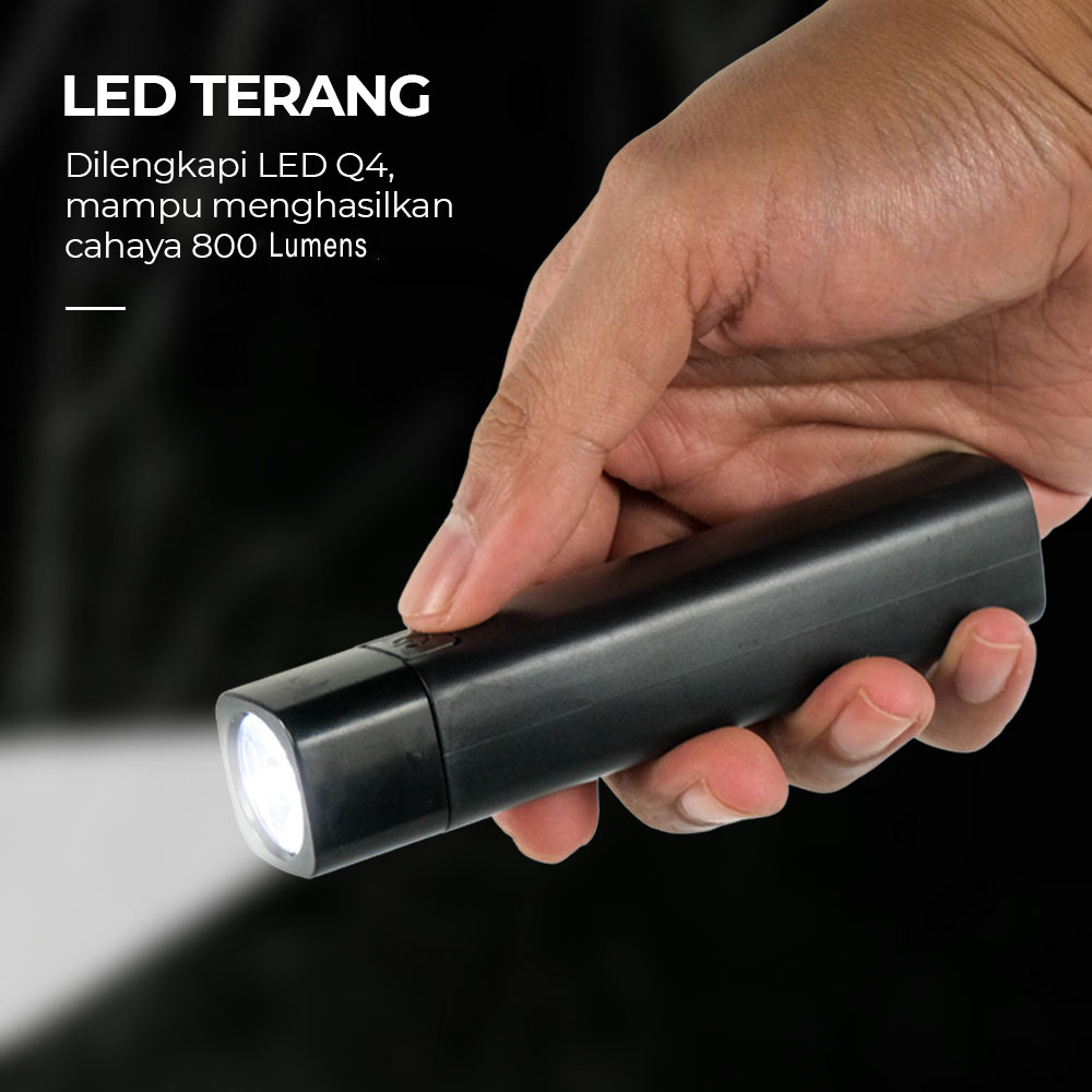 ginee_20251210143342636_4440072130.jpg TaffLED Senter LED Mini Flashlight USB Rechargerable Q4 800 Lumens - HT601