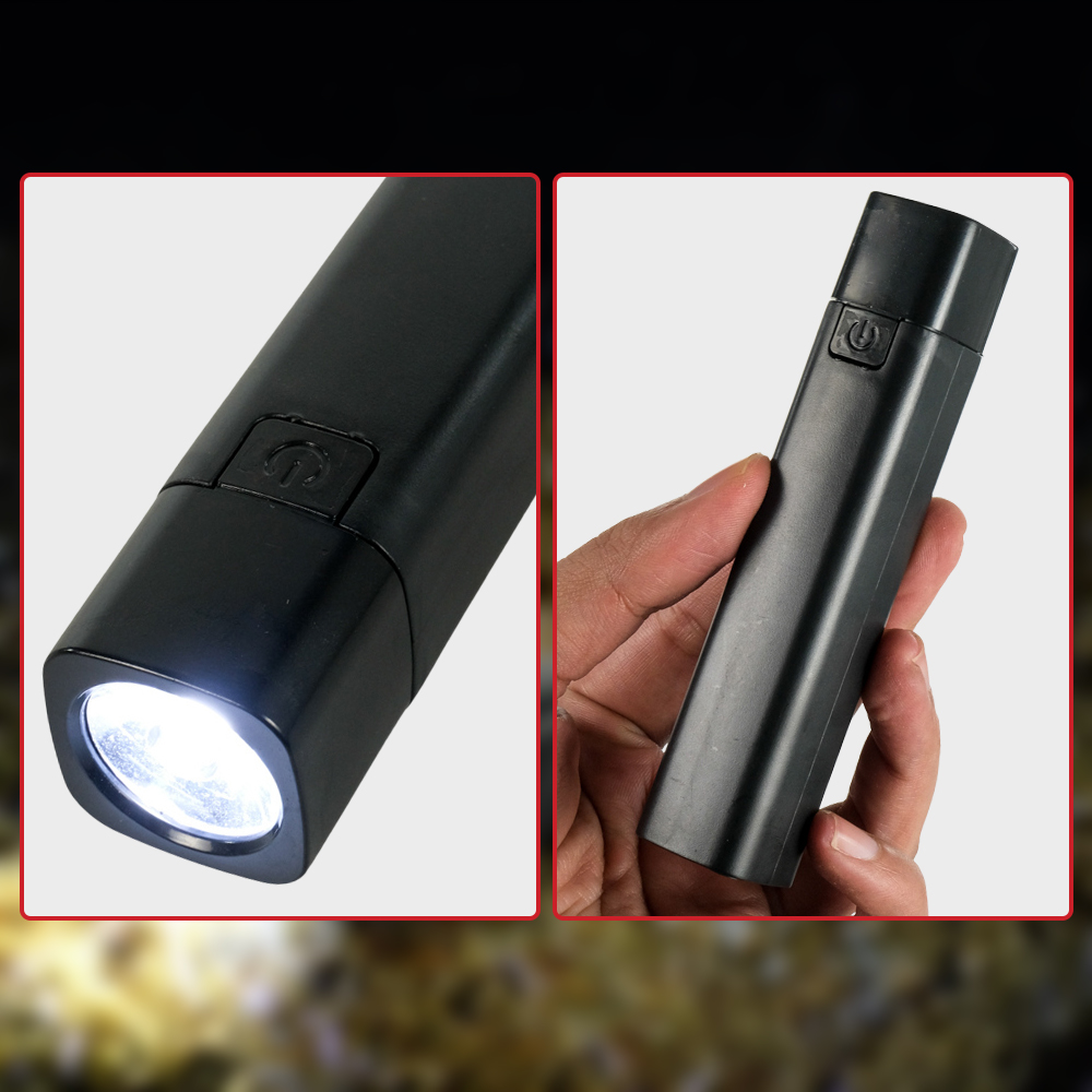 crop - 10 TaffLED Senter LED Mini Flashlight USB Rechargerable Q4 800 Lumens - HT601
