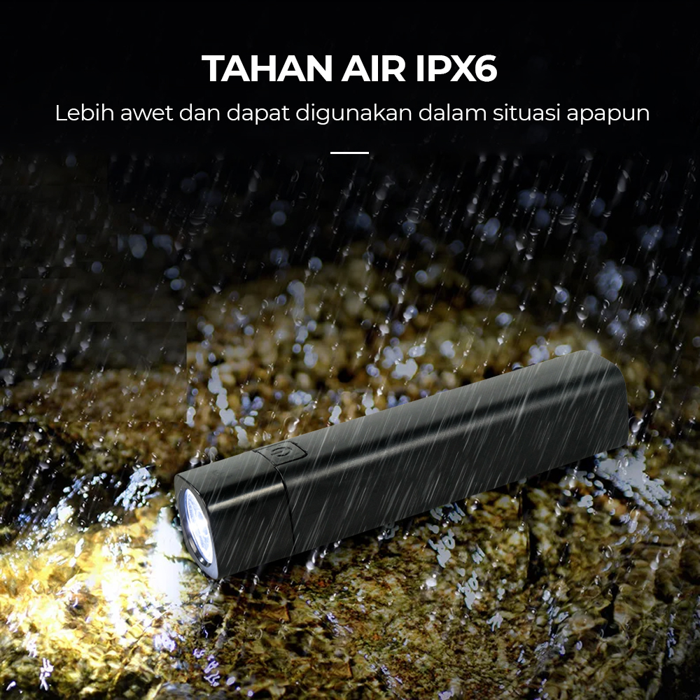 crop - 10 TaffLED Senter LED Mini Flashlight USB Rechargerable Q4 800 Lumens - HT601