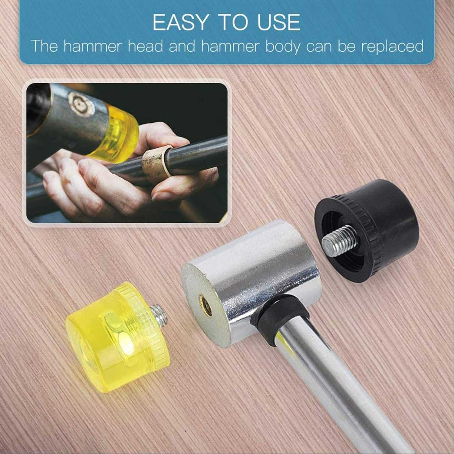 Taffware Palu Karet Mini Double Face Rubber Hammer Mallet - YA-30