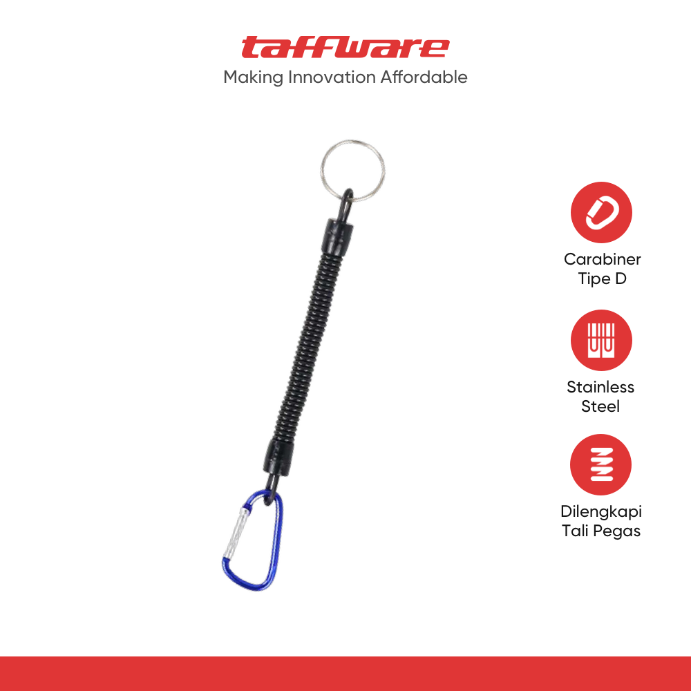 ginee_20251210145045257_7634278980.png Taffware Carabiner dengan Keychain Per Panjang - CC24