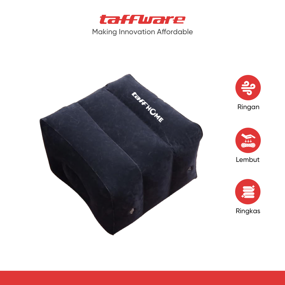ginee_20251210150447471_6162817877.png TaffHOME Bantal Kaki Udara Sandaran Foot Rest Pillow Inflatable Travel - BAT24