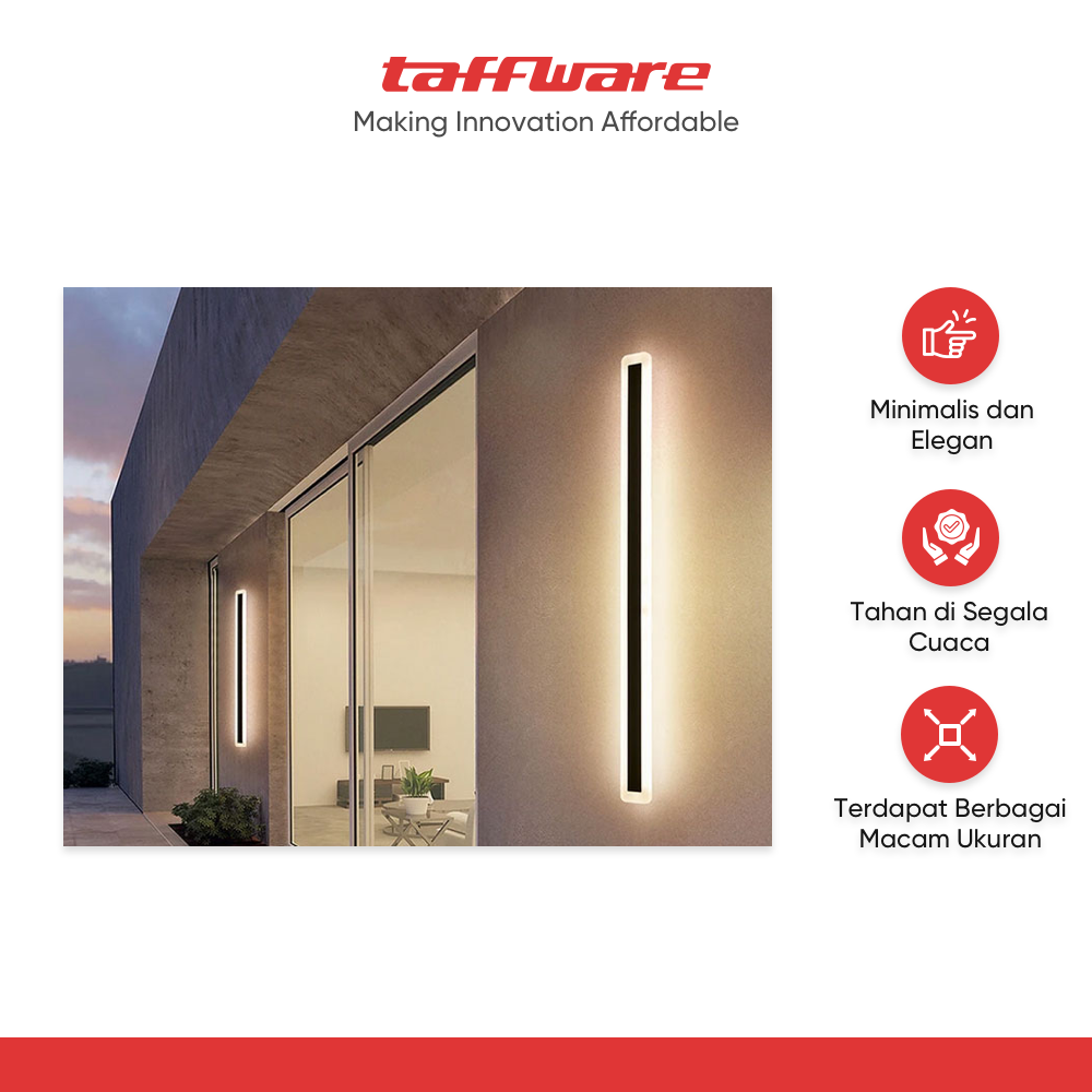 ginee_20251210150632690_7026997394.png TaffLED Lampu Dinding Hias Outdoor Long Strip LED 3in1 Color - ISN-31